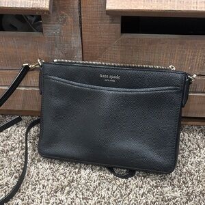 Kate Spade Black Pebbled Leather Shoulder Bag